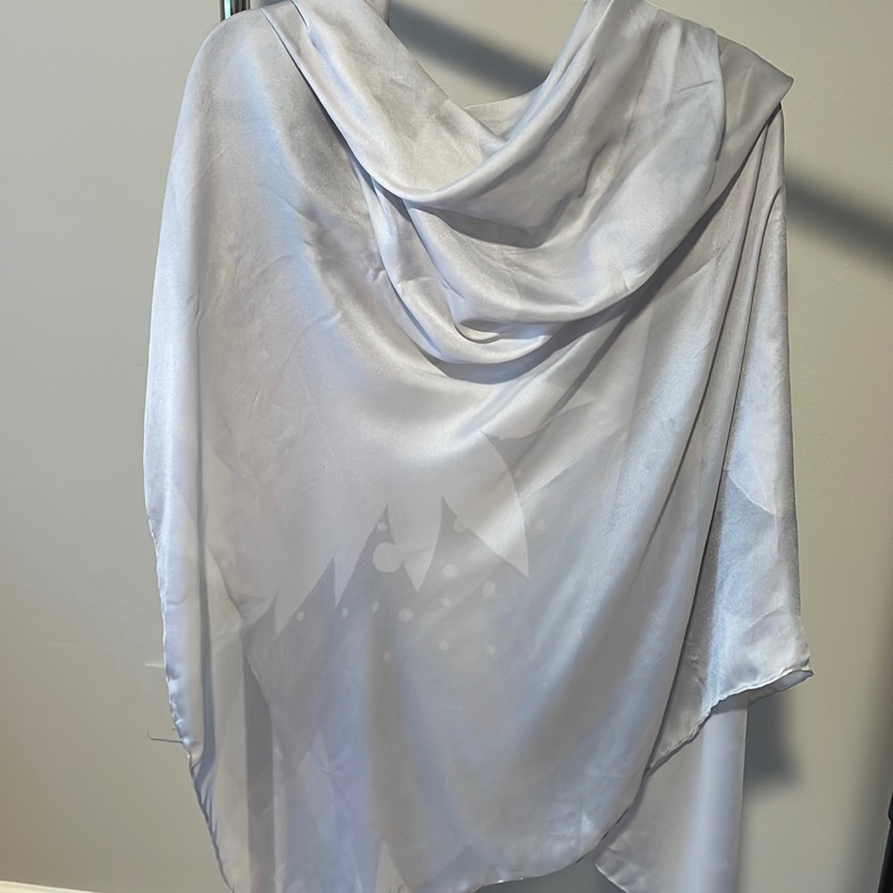 Semi-Silk grey hijab large square hijab 150cm x 150cm